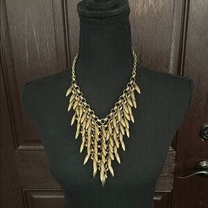 Gold Leaf Statement Necklace